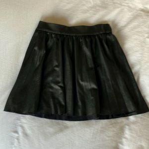 Zara pleated, pleather-like skirt